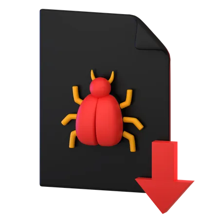 Download Bug File 3D Icon