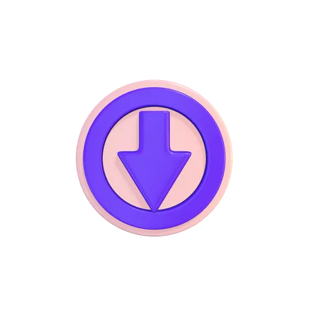 Download-Button  3D Icon