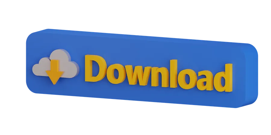 Download Button  3D Icon