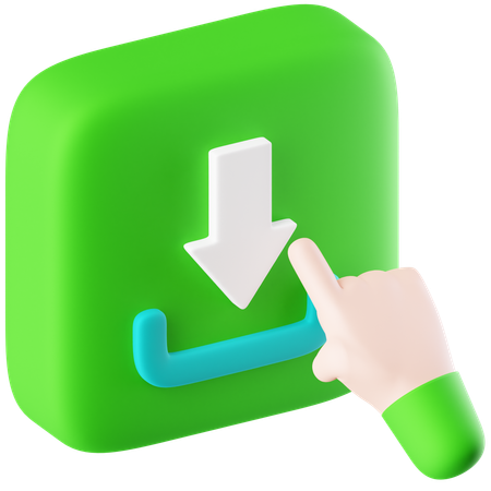 Download Button  3D Icon