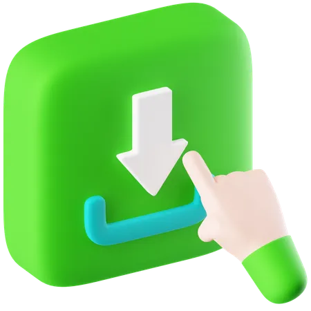 Download Button  3D Icon