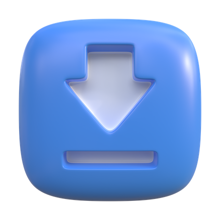 Download Button  3D Icon