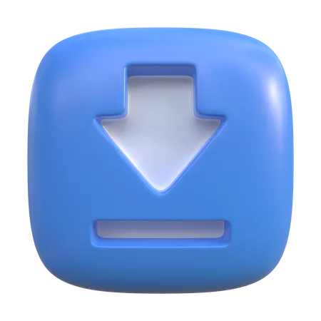 Download Button  3D Icon