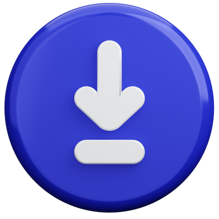 Download Button 3D Icon