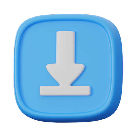 Download Button 3D Icon
