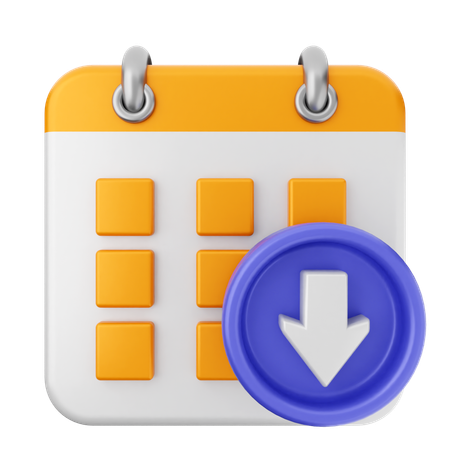 Download Calendar  3D Icon