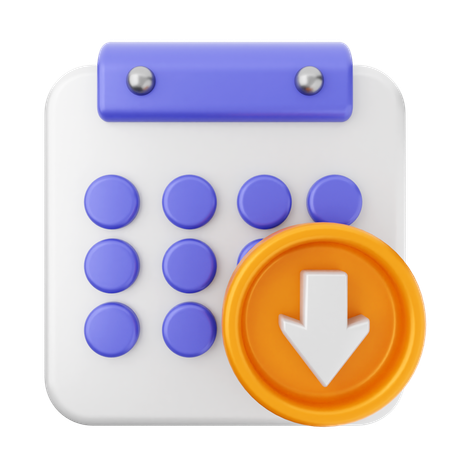 Download Calendar  3D Icon