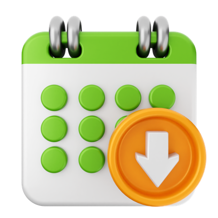 Download Calendar  3D Icon