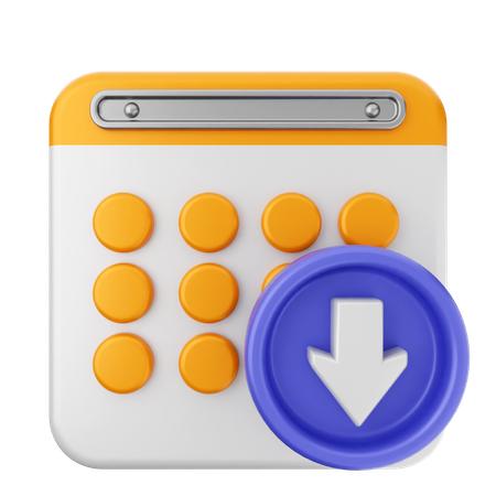 Download Calendar  3D Icon