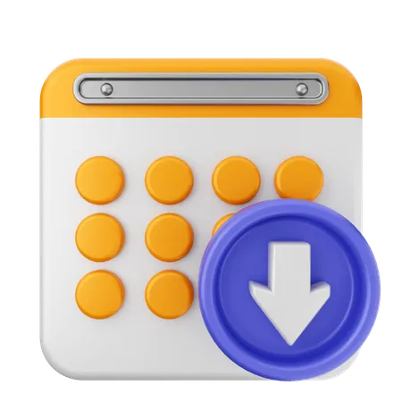 Download Calendar  3D Icon