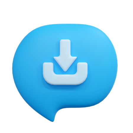 Download chat  3D Icon