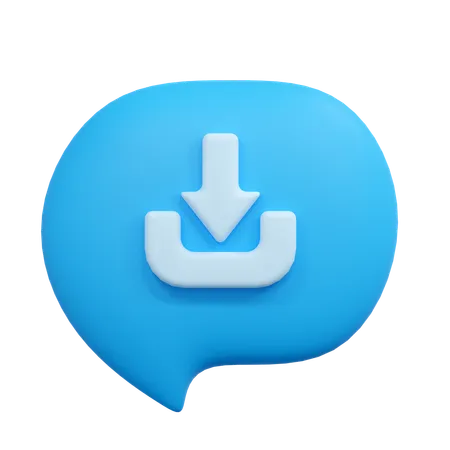 Download chat  3D Icon