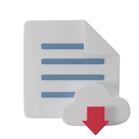 Download Cloud Document  3D Icon