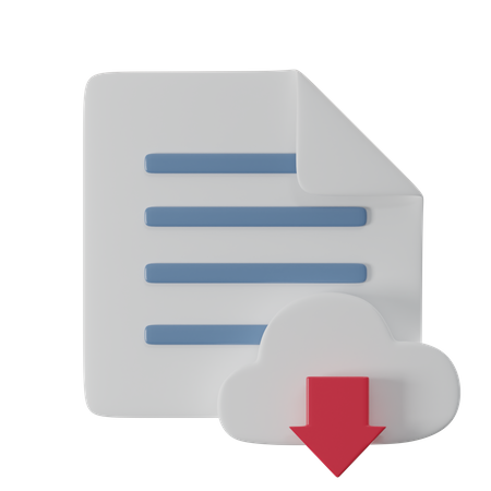 Download Cloud Document  3D Icon
