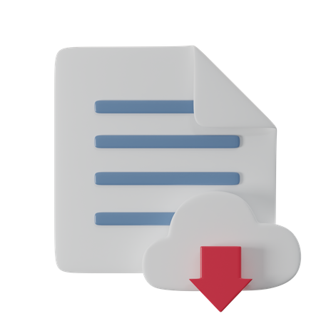 Download Cloud Document  3D Icon