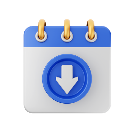 Download Date  3D Icon