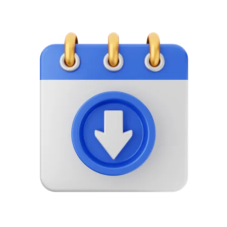 Download Date  3D Icon