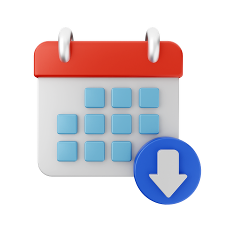 Baixar calendário  3D Icon