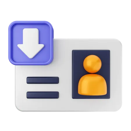 Download de dados do usuário  3D Icon