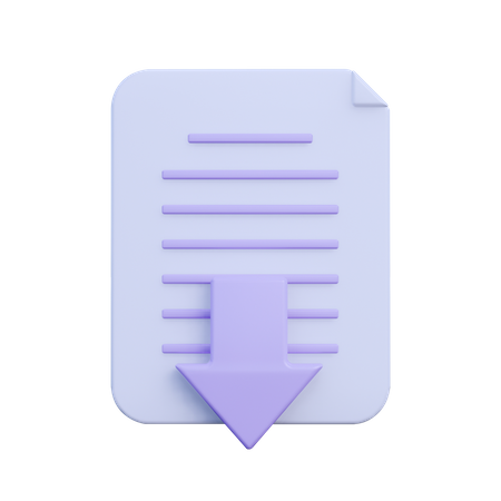 Download Document  3D Icon