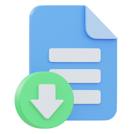 Download Document  3D Icon