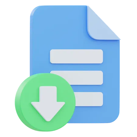 Download Document  3D Icon