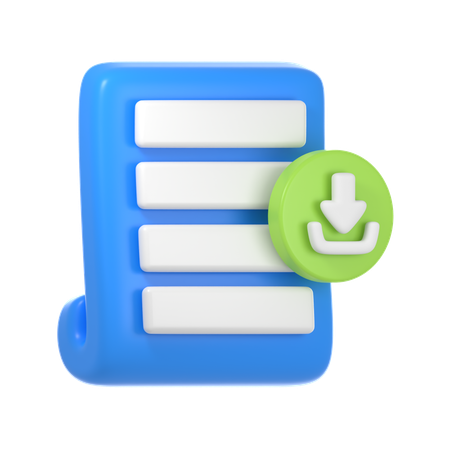 Download Document  3D Icon