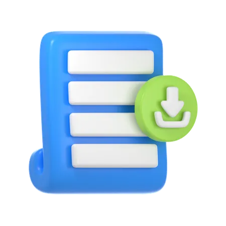 Download Document  3D Icon