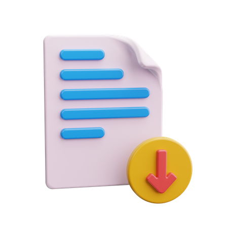 Download Document  3D Icon