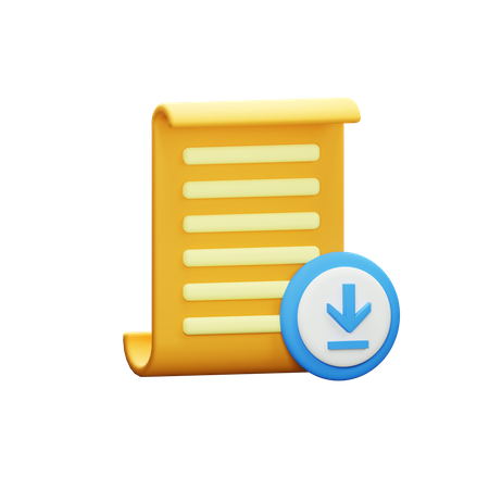 Download Document  3D Icon