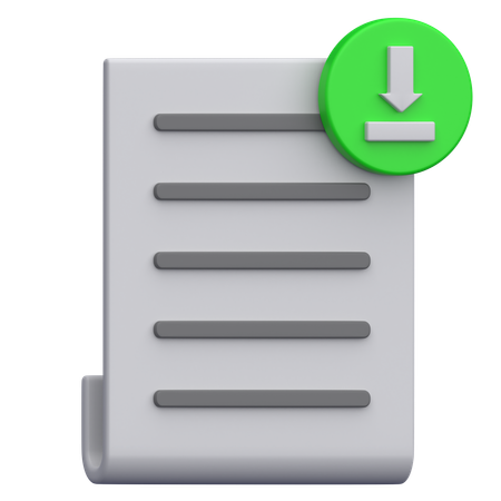 Download Document  3D Icon