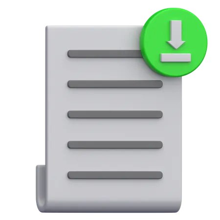 Download Document  3D Icon