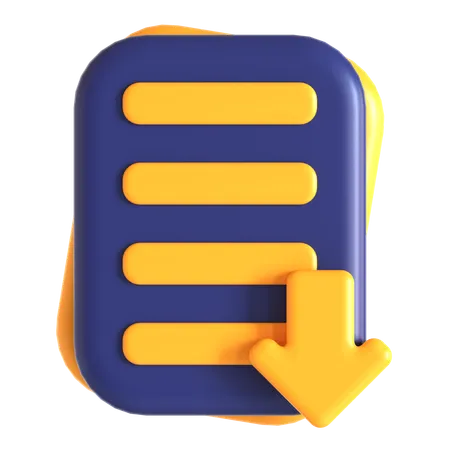 Download Document  3D Icon