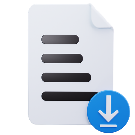 Download Document  3D Icon