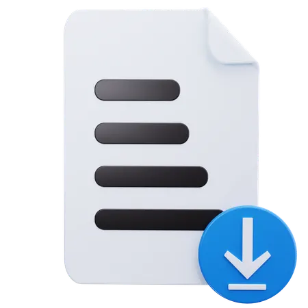 Download Document  3D Icon