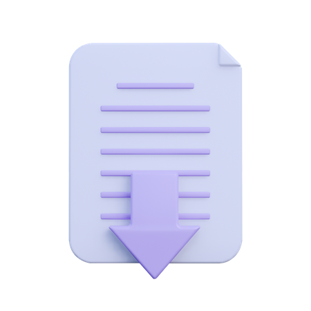 Download Document  3D Icon