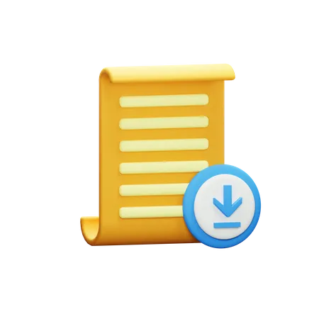 Download Document  3D Icon