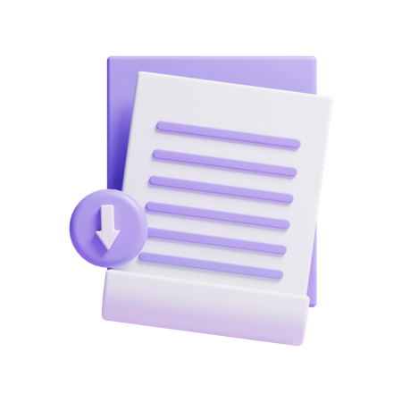 Download Document  3D Icon
