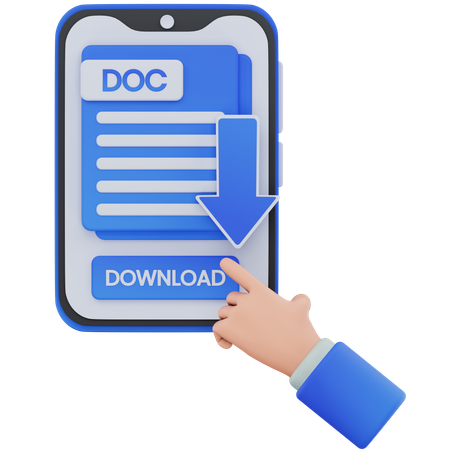 Download Document File  3D Icon