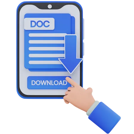 Download Document File  3D Icon