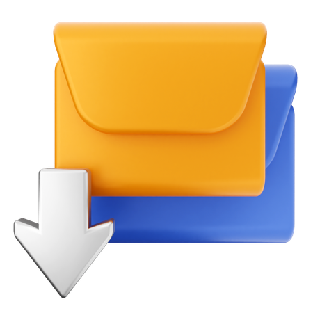 Download Email Message  3D Icon