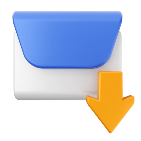 Download Email Message  3D Icon