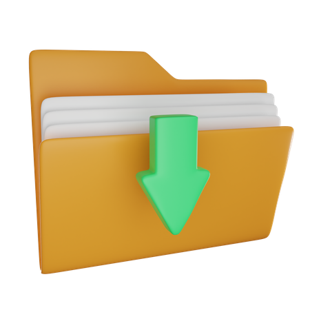 Download File Folder 3D Icon