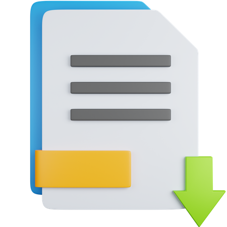Download File With The Up Arrow  3D Icon