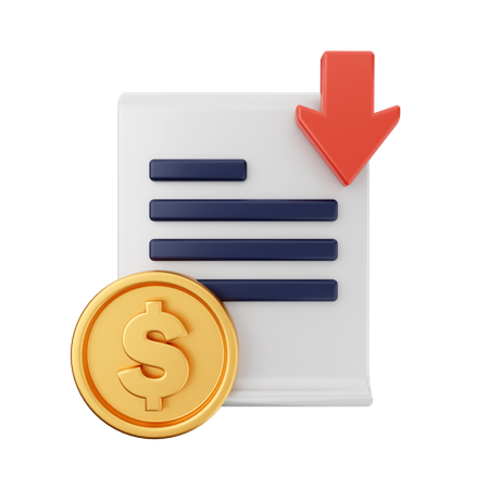 Download Financial Document  3D Icon