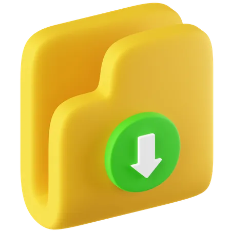Download Folder  3D Icon