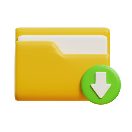 다운로드 폴더  3D Icon