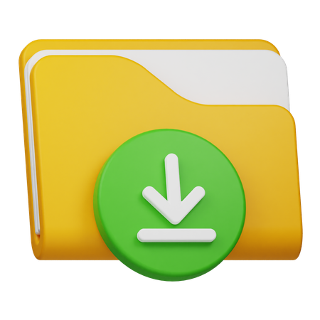 Download Folder  3D Icon