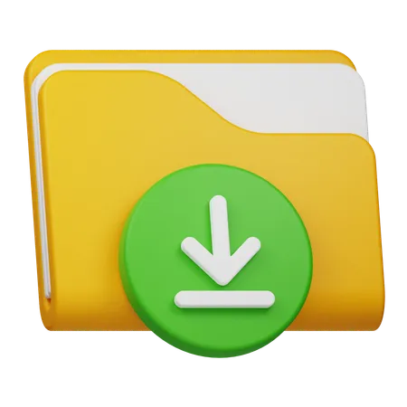 Download Folder  3D Icon