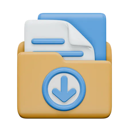 Download Folder  3D Icon